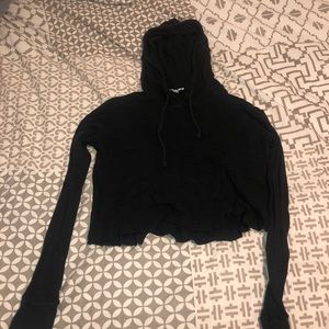 Don’t Ask Why Cropped Black Hoodie